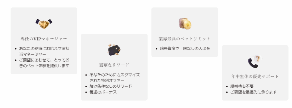 ビットカジノ(BitCasino) VIPリワード
